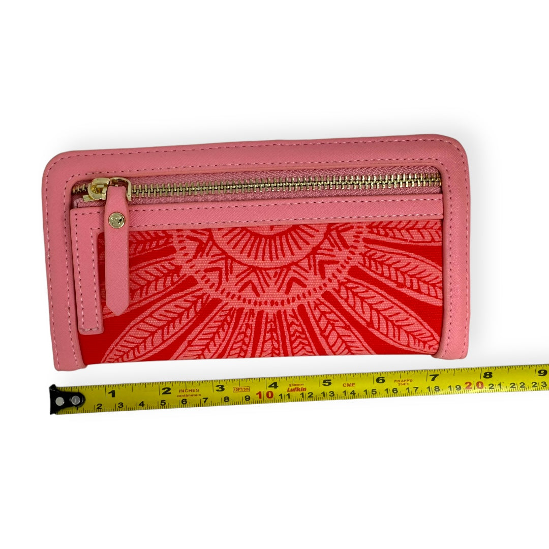 Snap Wallet Palmetto Frond in Red Spartina, Size Medium