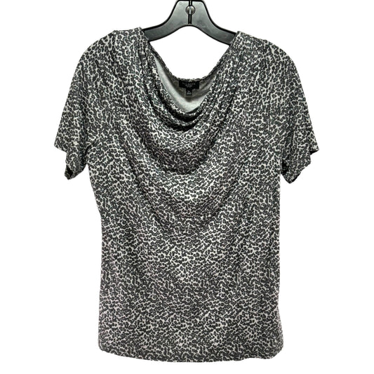 Cowl Neck Animal Print Top Short Sleeve By Talbots  Size: Petite L