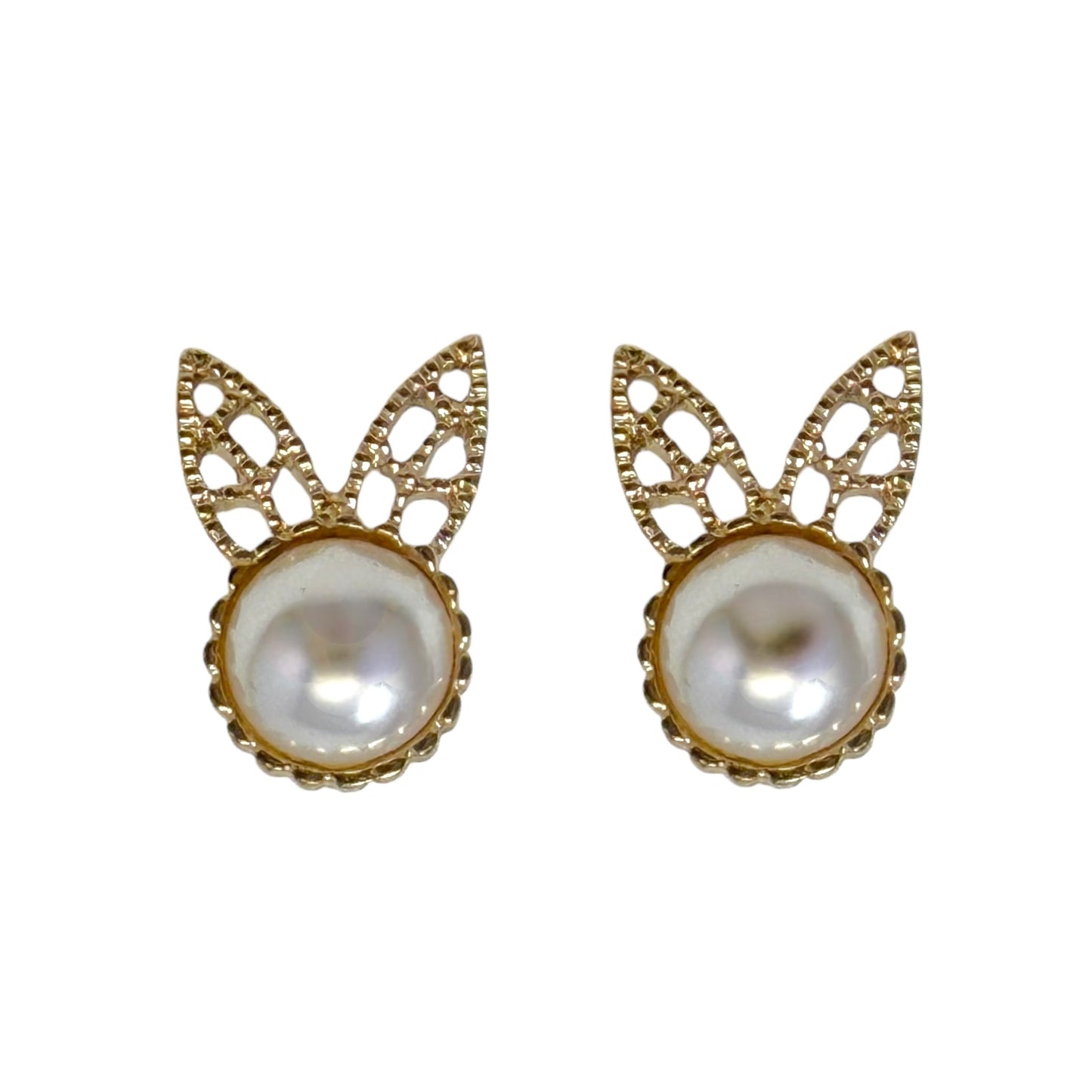 Bunny Pearly Stud Earrings By Unbranded