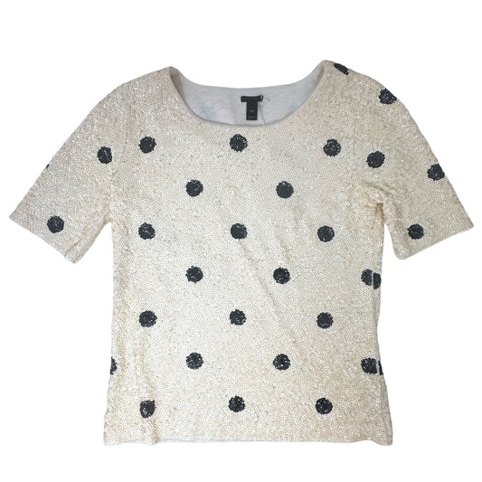 Polka Dot Sequin Top Short Sleeve By J. Crew  Size: Xxs