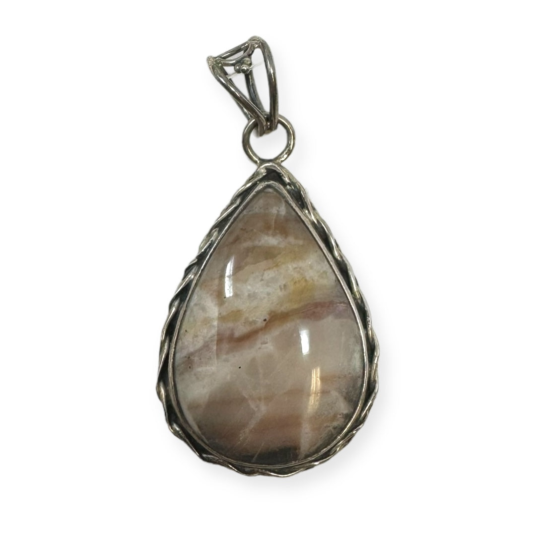 Stone & Sterling Silver Pendant Unknown Brand