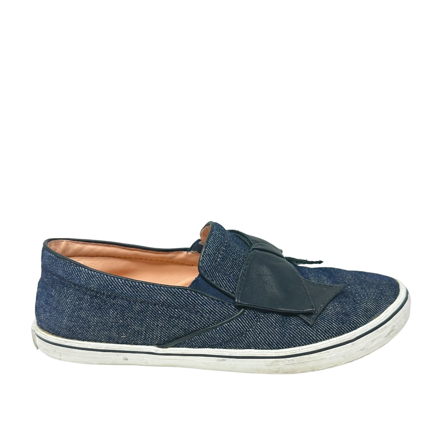 Delise Denim Bow Slip On Sneakers Designer By Kate Spade  Size: 6