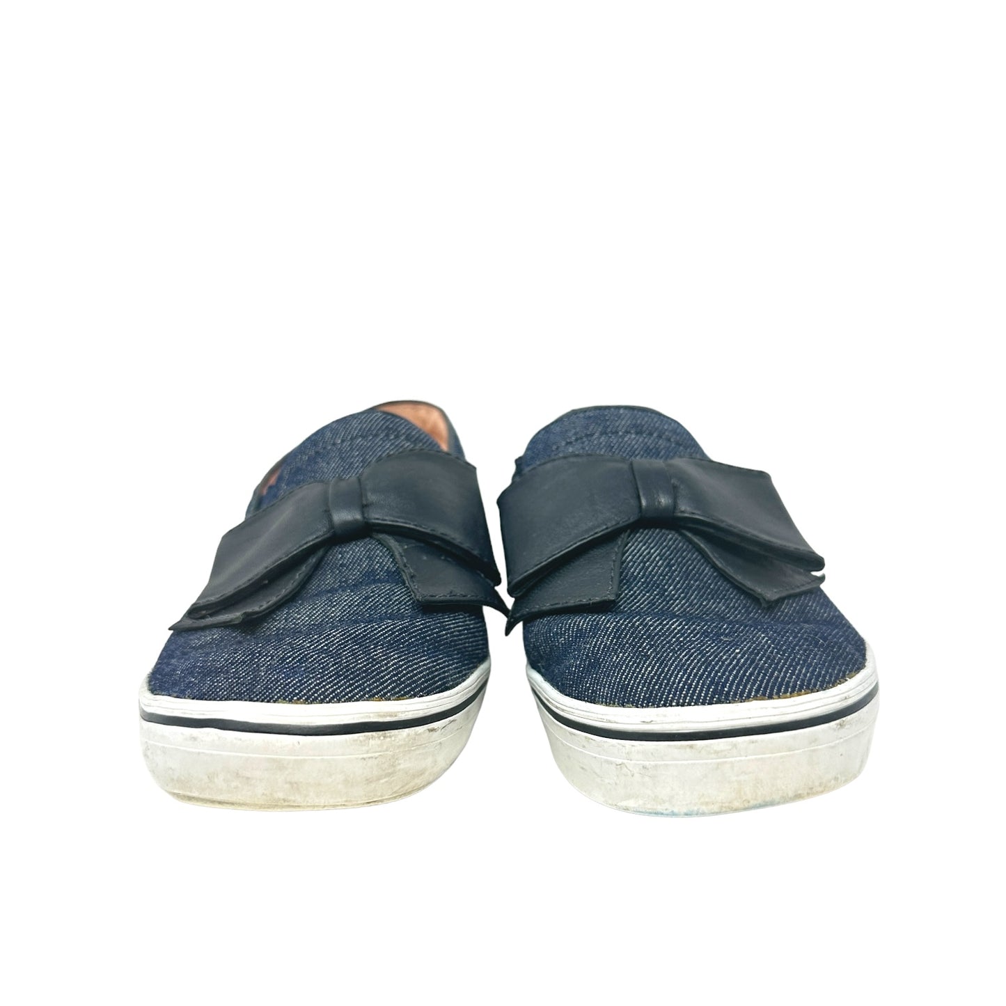 Delise Denim Bow Slip On Sneakers Designer By Kate Spade  Size: 6