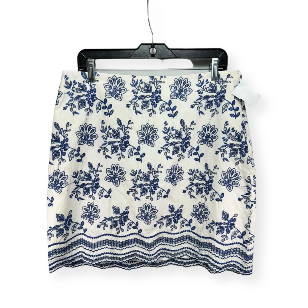 Blue & White Skirt Mini & Short Loft, Size 10