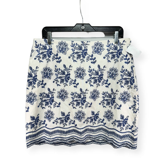 Blue & White Skirt Mini & Short Loft, Size 10