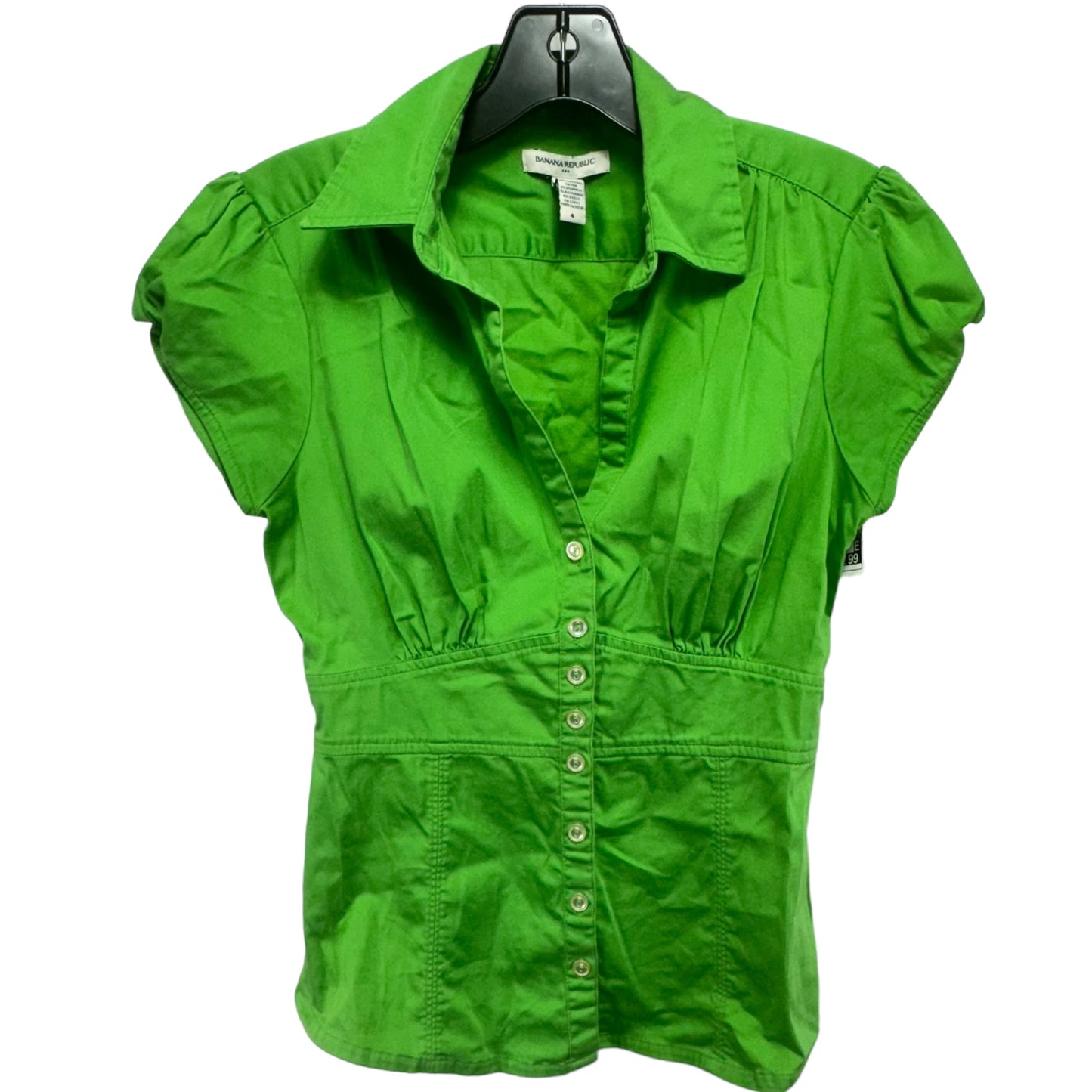 Green Top Short Sleeve Banana Republic, Size 4