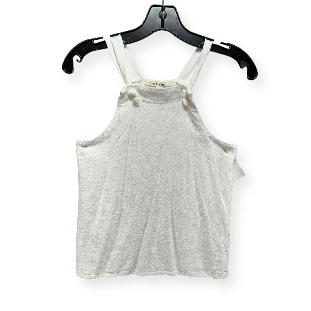 Linen White Top Sleeveless Miami, Size Xxs