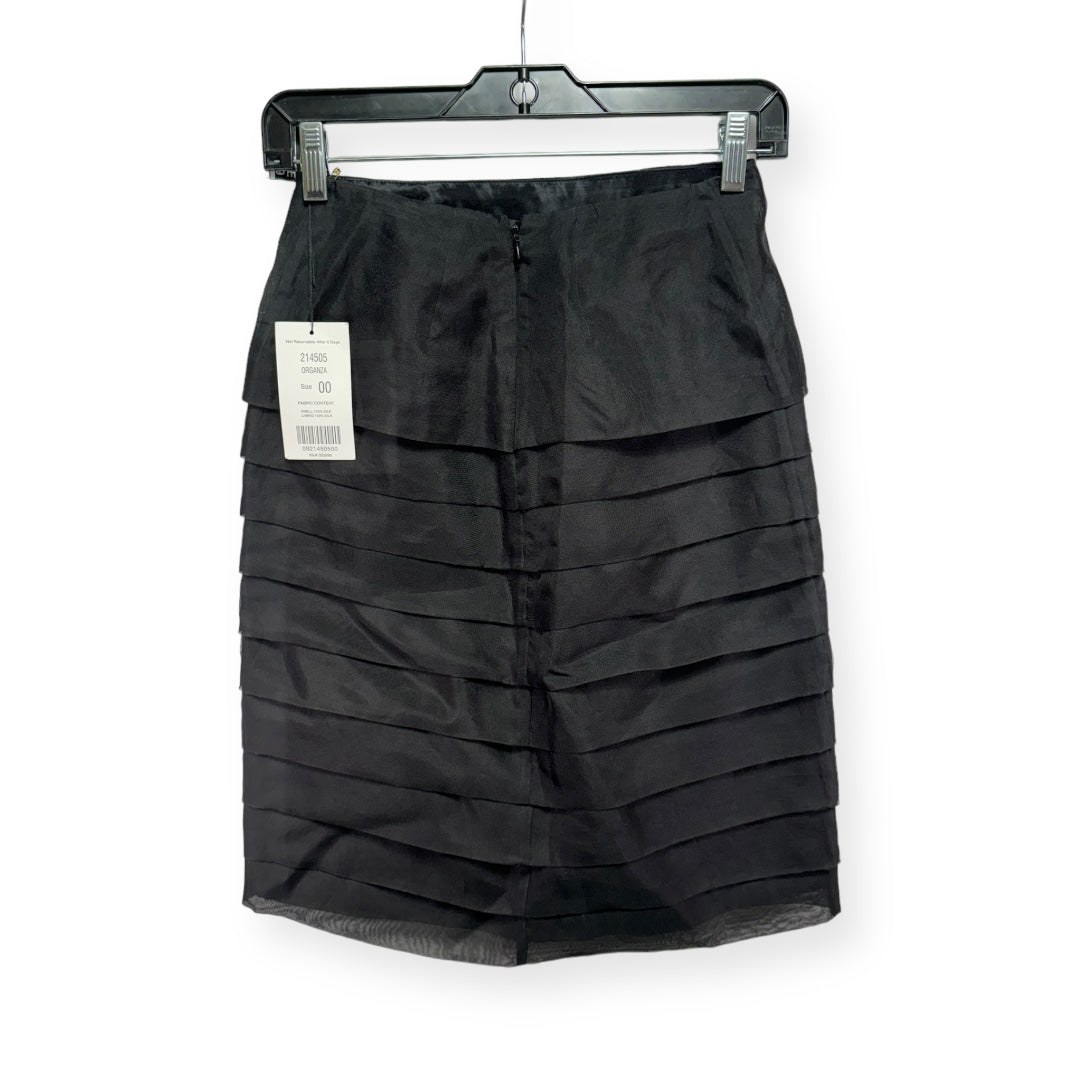 Silk Black Skirt Mini & Short Etcetra, Size 0