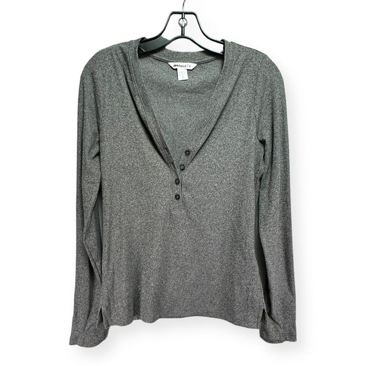 Grey Athletic Top Long Sleeve Crewneck Athleta, Size S