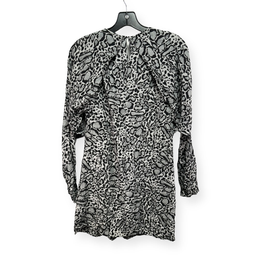 Silk Animal Print Tunic Long Sleeve Bcbgmaxazria, Size S