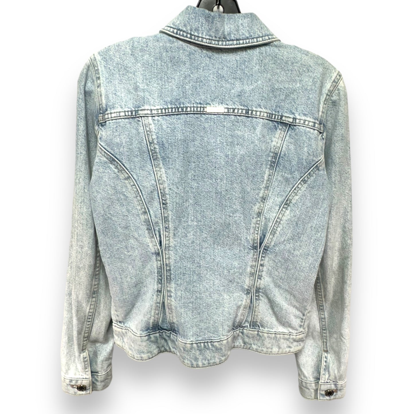 Slim Trucker Denim Jacket By White House Black Market In Blue Denim, Size: Xs