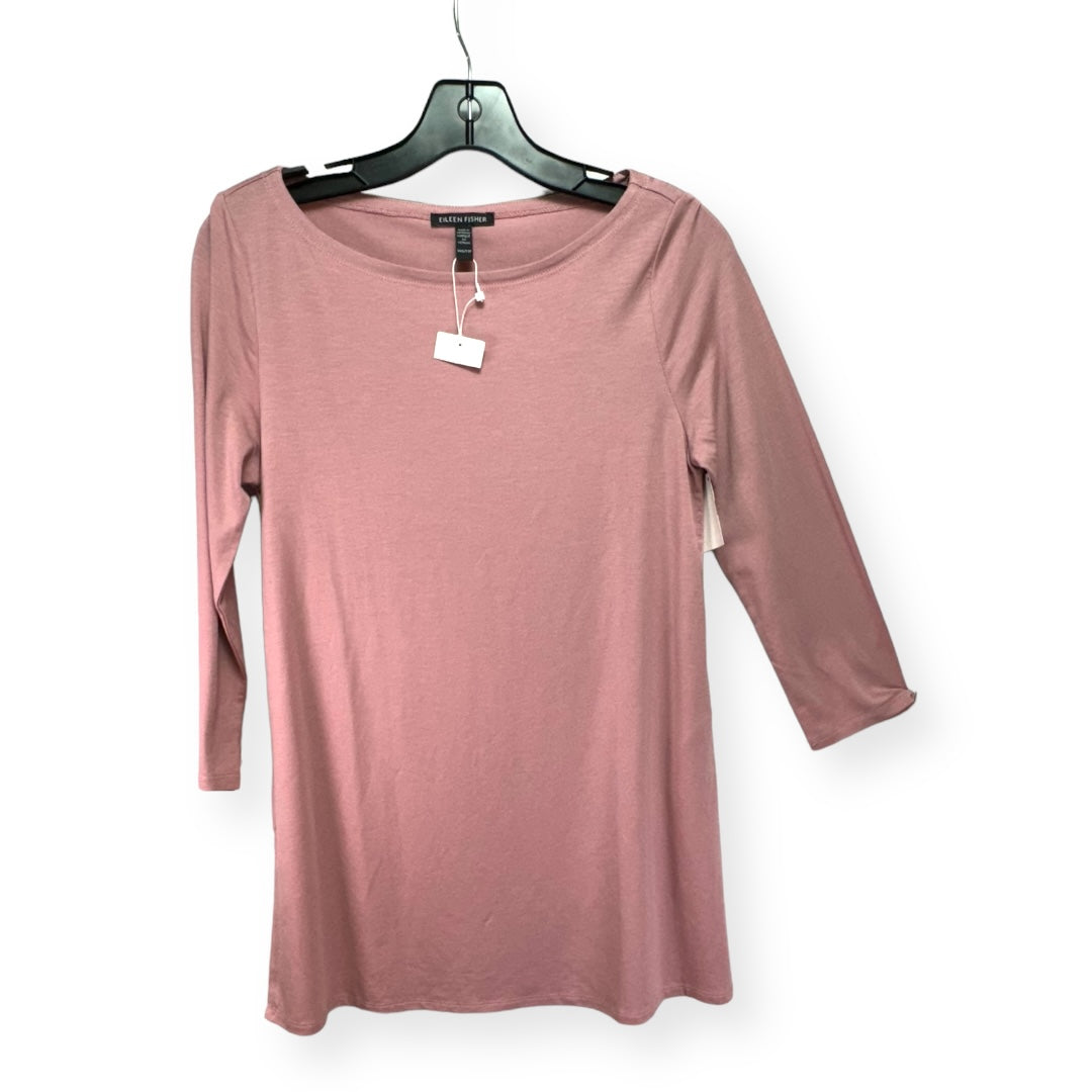 Mauve Top Long Sleeve Designer Eileen Fisher, Size Xs