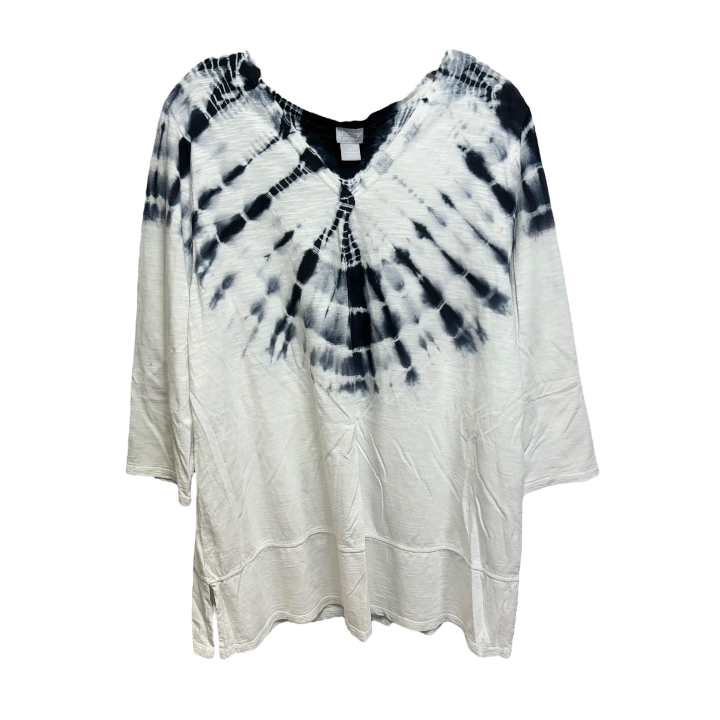 Top Long Sleeve By Zenergy By Chicos In Tie Dye Print, Size: Xl