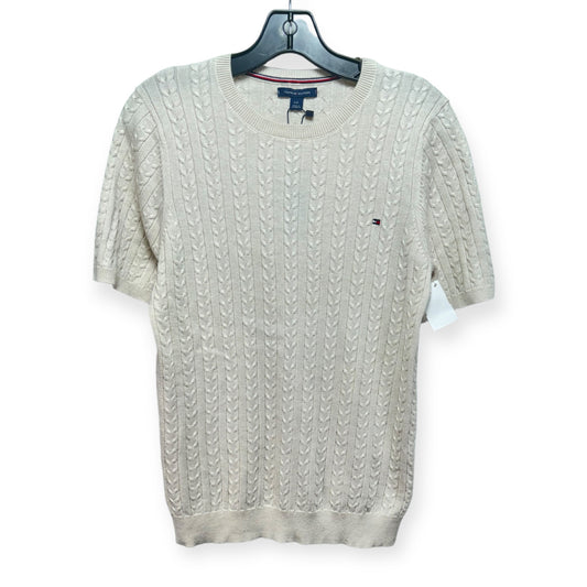 Sweater Short Sleeve By Tommy Hilfiger In Beige, Size: L