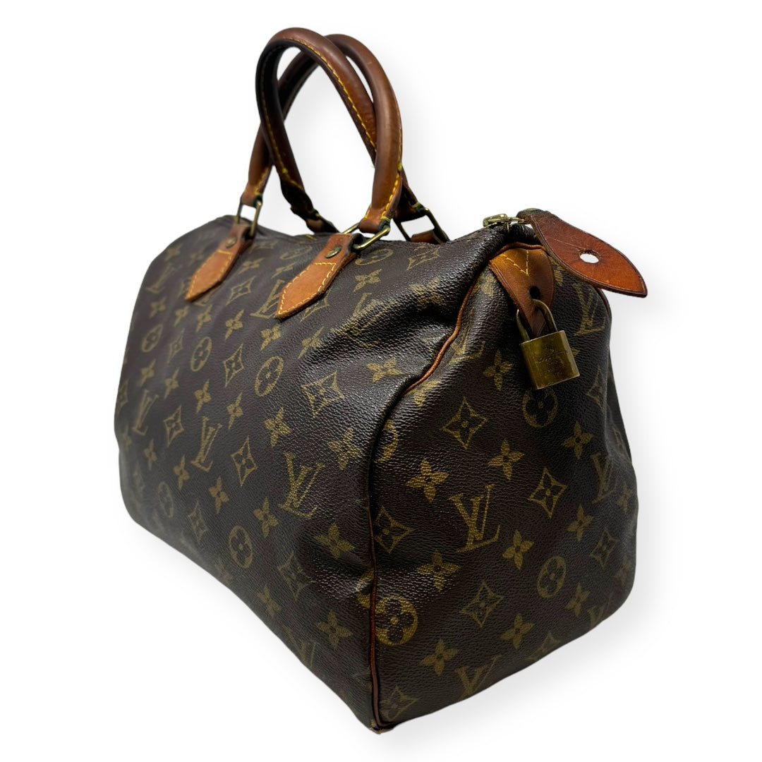 Speedy 30 Handbag Luxury Designer Louis Vuitton, Size Medium