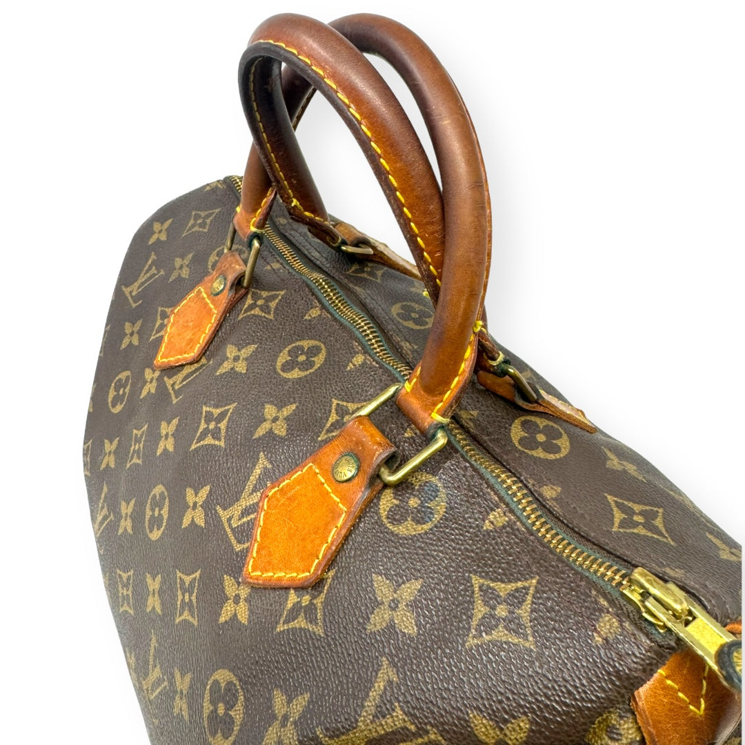 Speedy 30 Handbag Luxury Designer Louis Vuitton, Size Medium