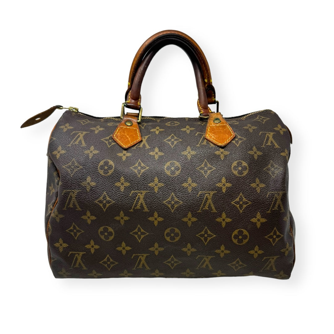 Speedy 30 Handbag Luxury Designer Louis Vuitton, Size Medium