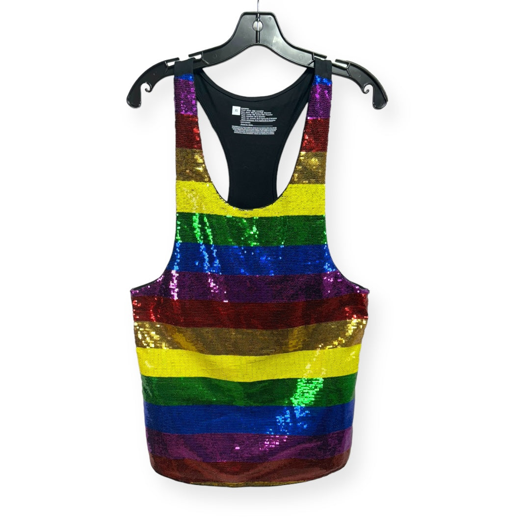 Rainbow Sequined Print Top Sleeveless Target, Size Xs