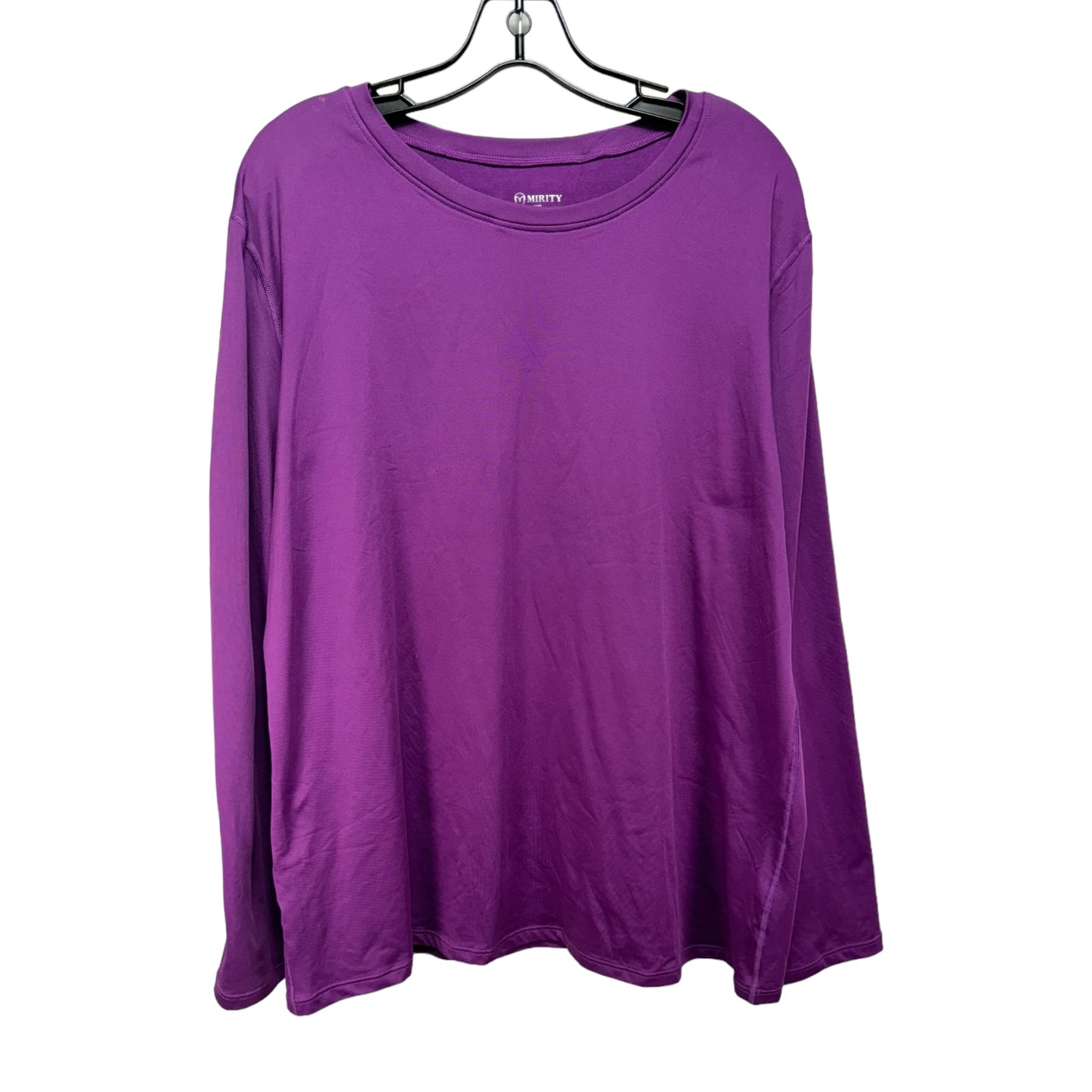 Athletic Top Long Sleeve Crewneck By Mirity In Purple, Size: 4x