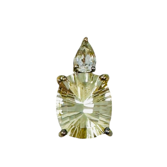 Lemon Topaz & Sterling Silver Pendant Unknown Brand