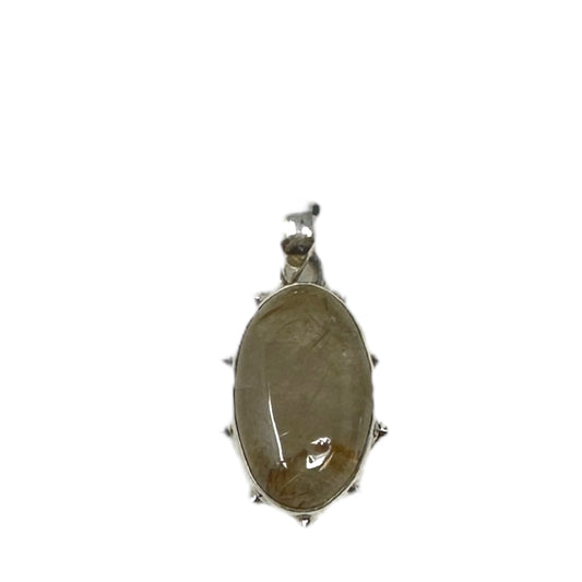 Rutilated Quartz & Sterling Silver Pendant Unknown Brand