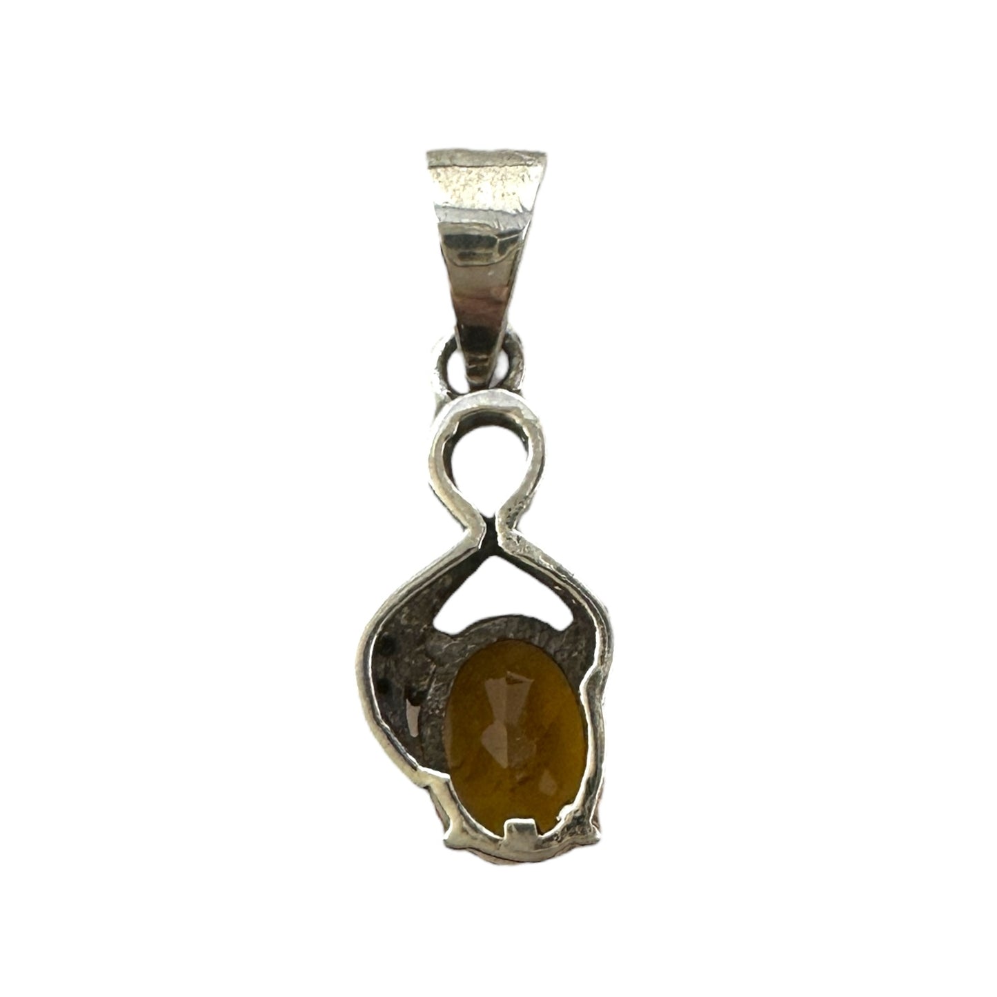 Citrine & Sterling Silver Pendant Unknown Brand