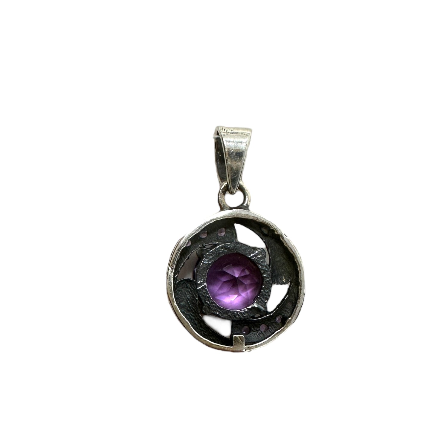 Amethyst & Sterling Silver Pendant Unknown Brand