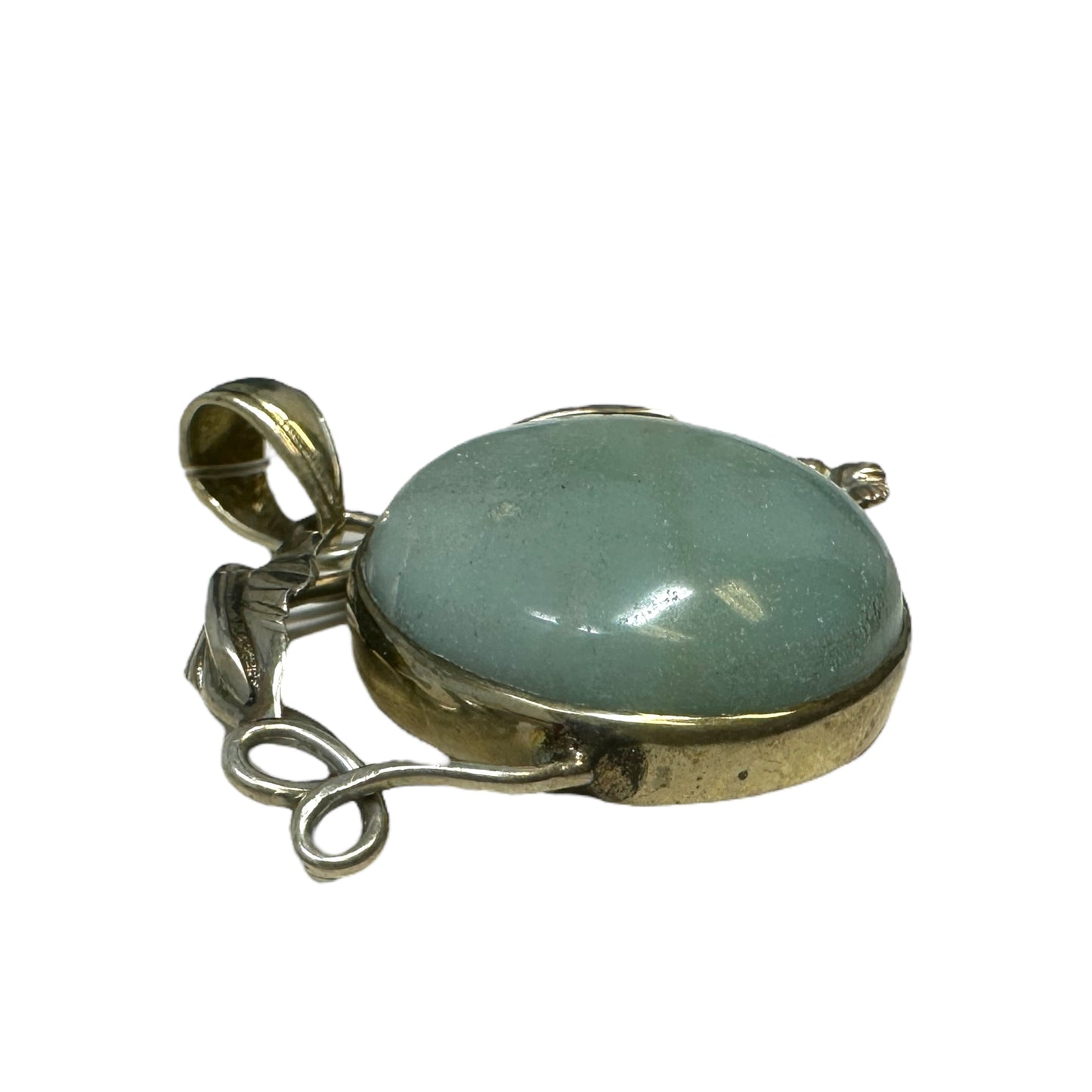 Aventurine & Sterling Silver Pendant Unknown Brand