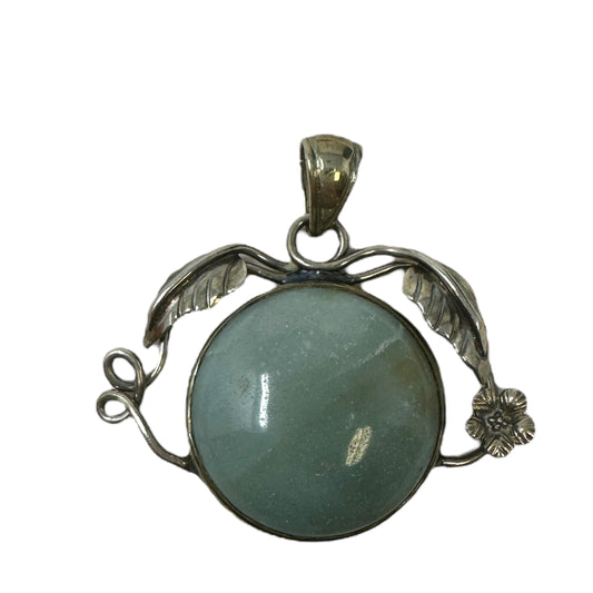 Aventurine & Sterling Silver Pendant Unknown Brand