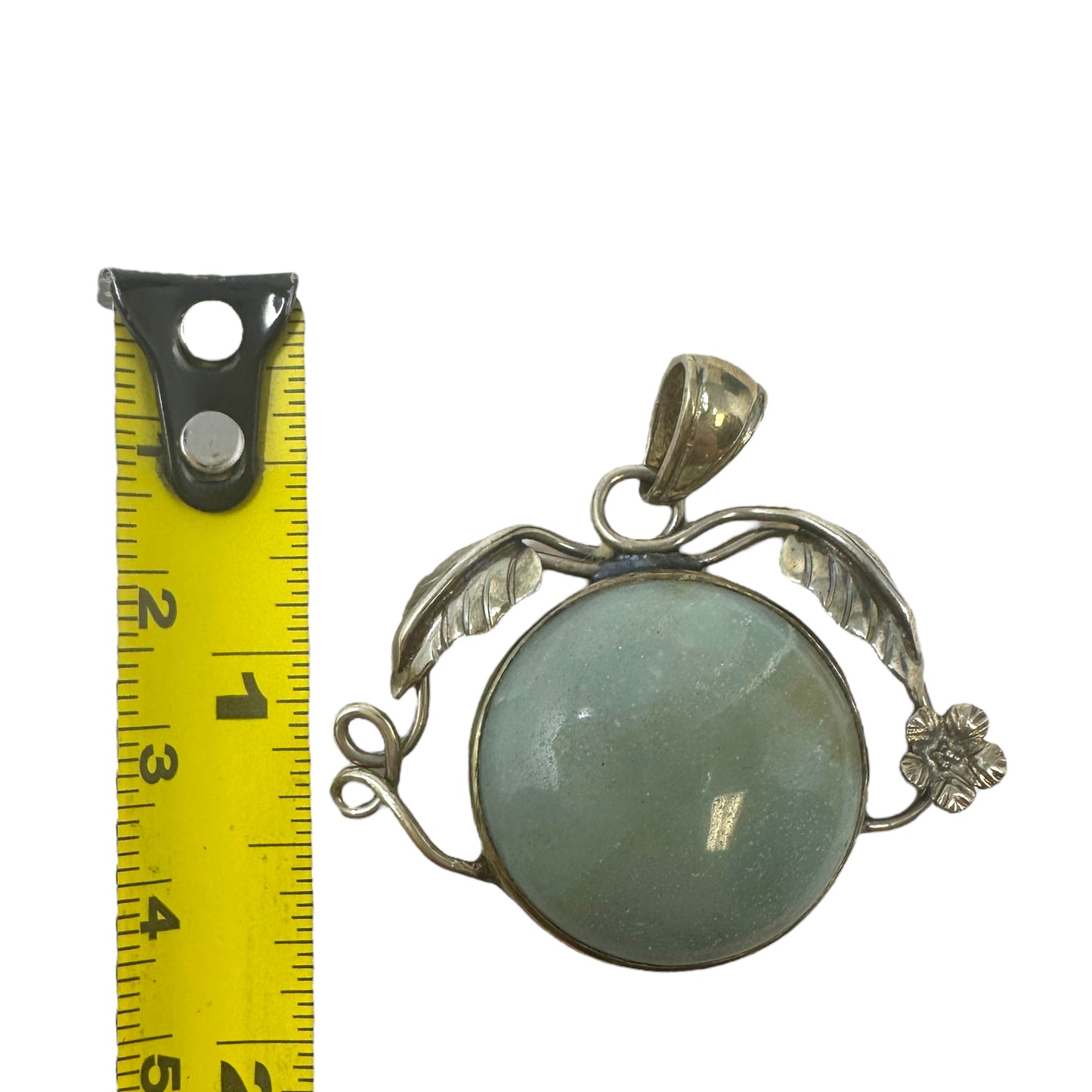 Aventurine & Sterling Silver Pendant Unknown Brand