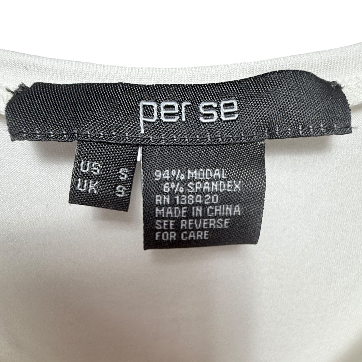 Top Long Sleeve By Per Se In Cream, Size: S