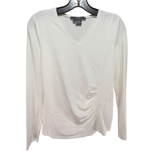 Top Long Sleeve By Per Se In Cream, Size: S