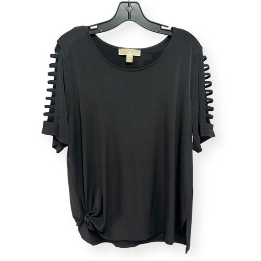 Black Top Short Sleeve Michael By Michael Kors, Size 1x