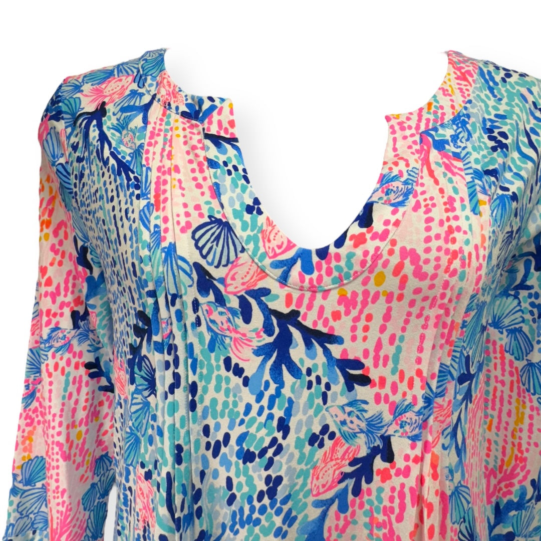 Multi-colored Tunic Designer Lilly Pulitzer, Size Xl