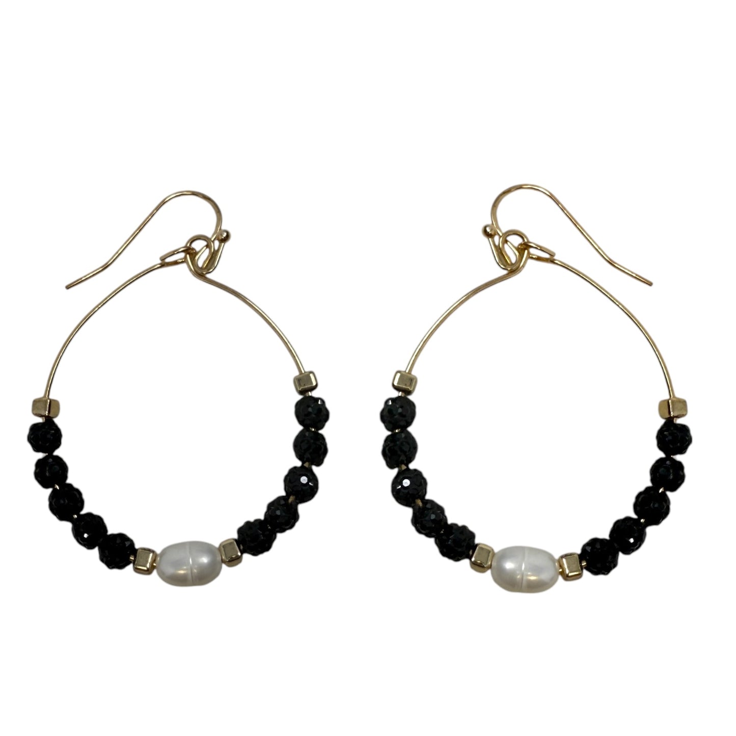 Beaded Drop Earrings Featuring Faux Pearl Accents By Unbranded