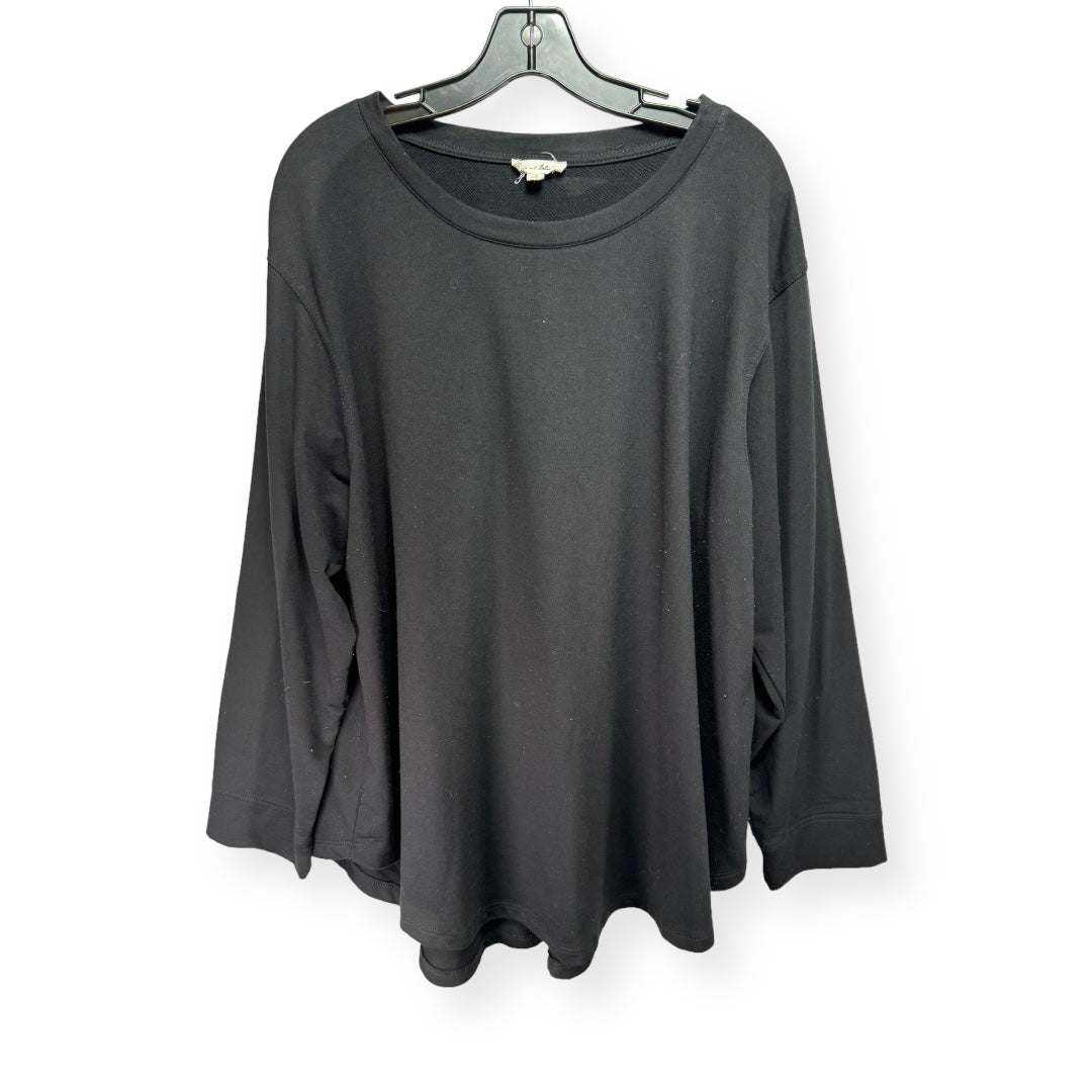 Black Top Long Sleeve Basic Jane And Delancey, Size 3x