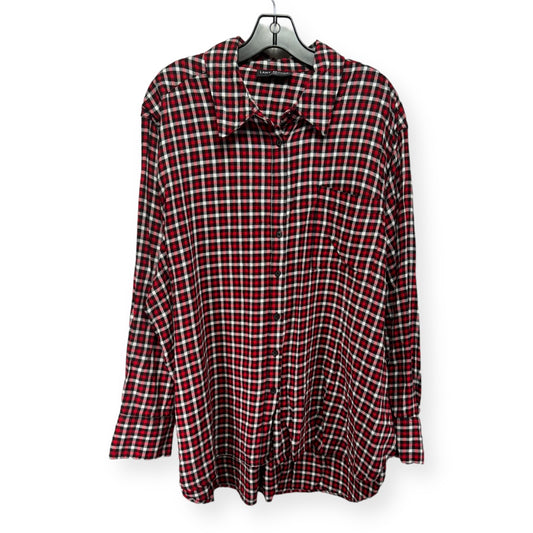 Plaid Pattern Top Long Sleeve Lane Bryant, Size 26