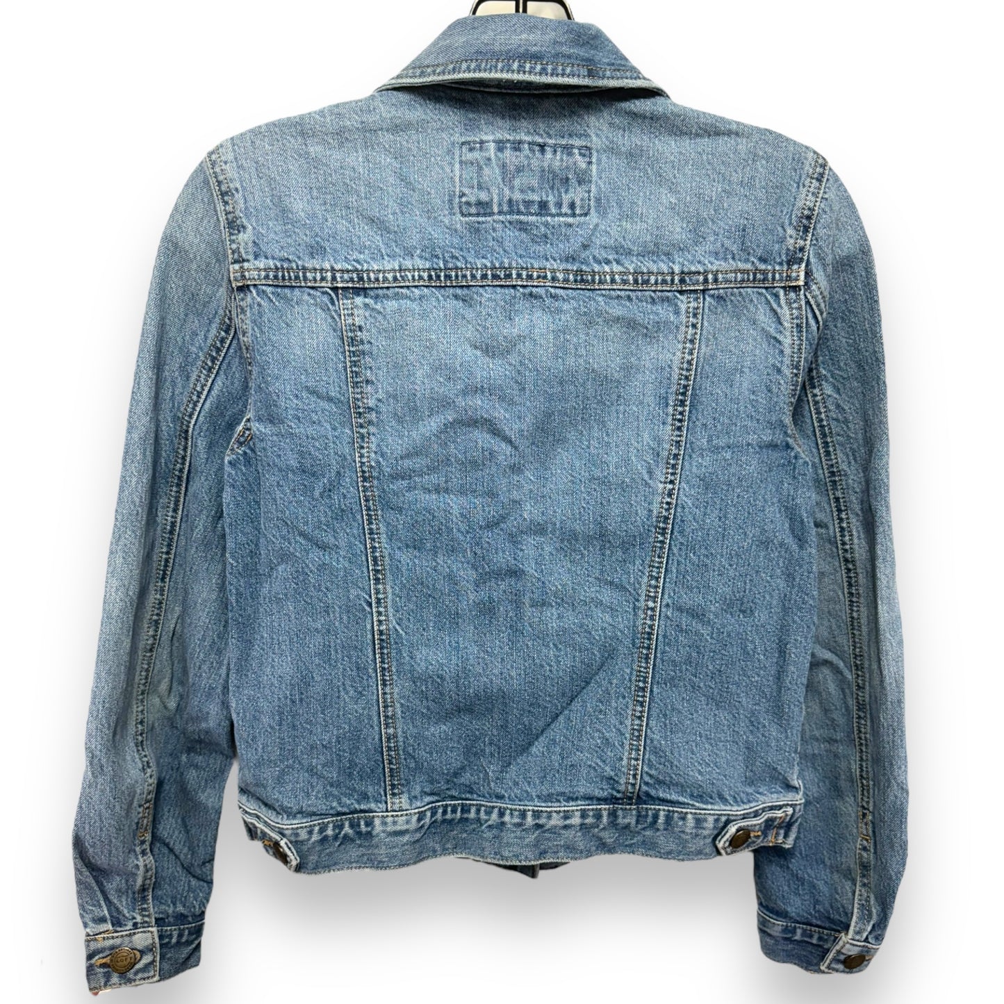 Denim Trucker Jacket By Loft In Blue Denim, Size: Petite   Xs