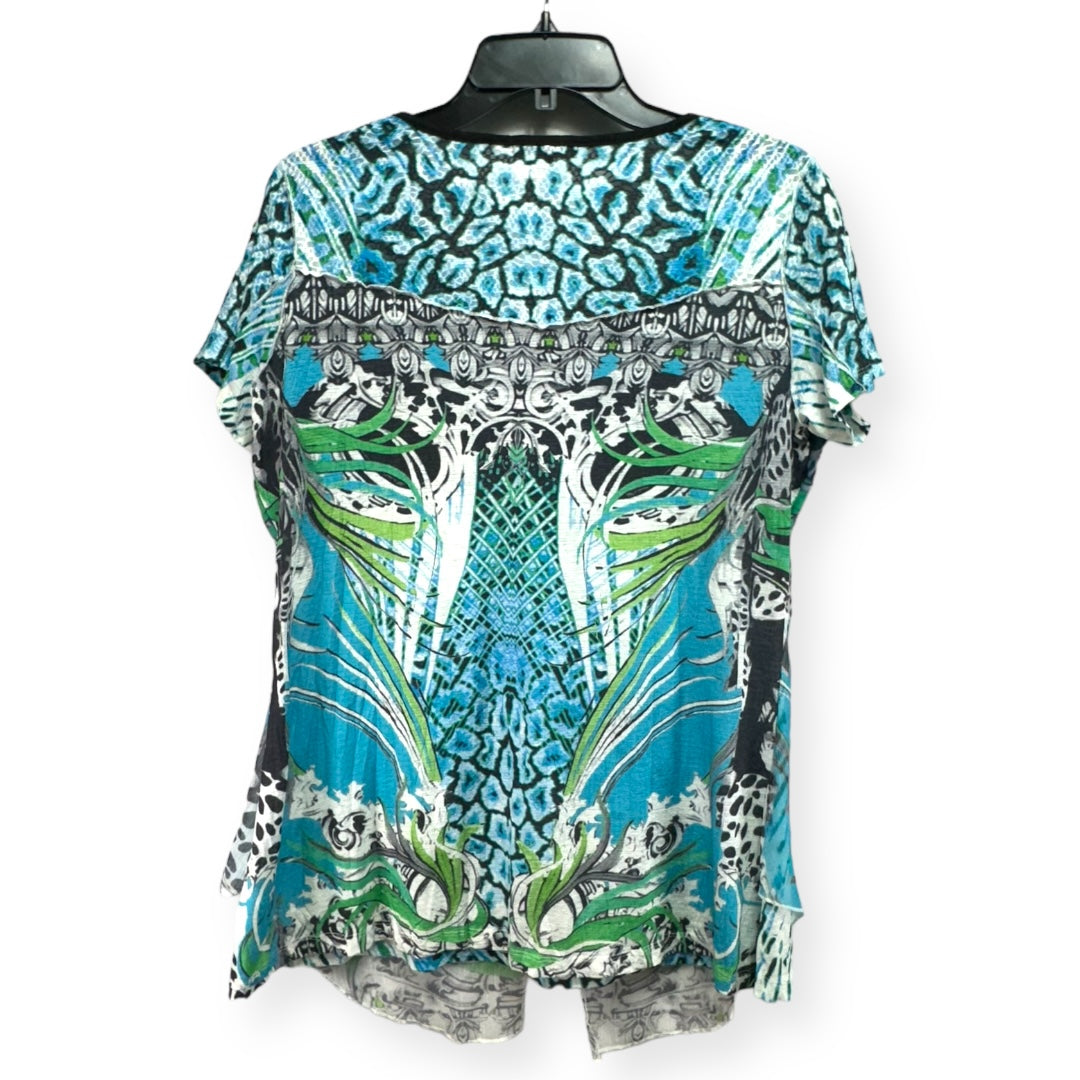 Top Short Sleeve By Alberto Makali In Multi-colored, Size: S