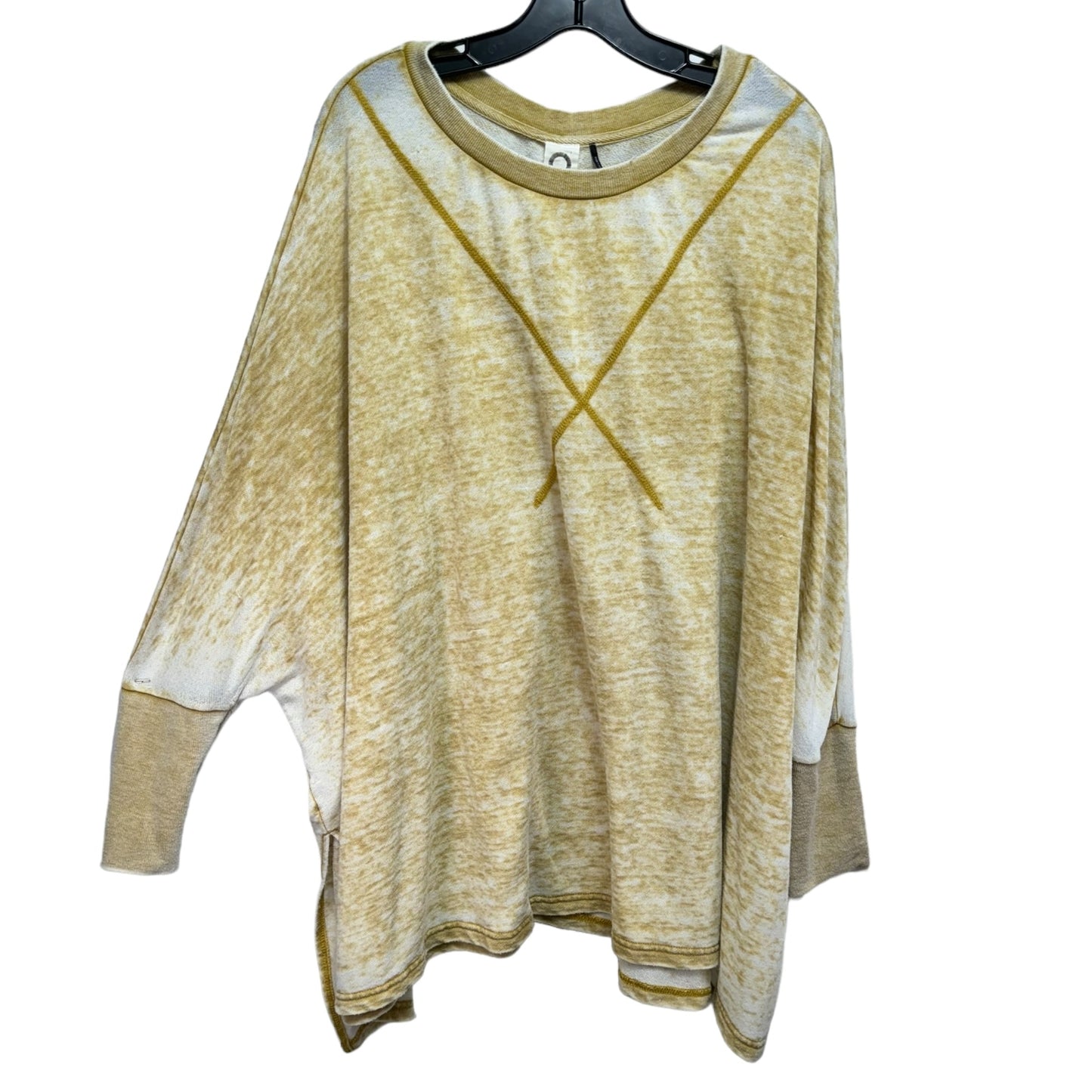 Top Long Sleeve By Akemi And Kin In White & Yellow, Size: M