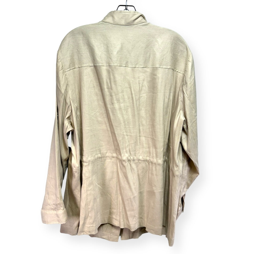 Linen Jacket Other By Calvin Klein In Tan, Size: 2x