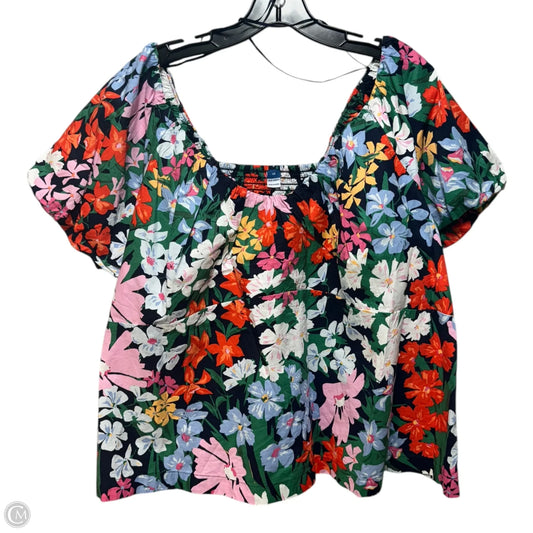 Top Short Sleeve By Old Navy In Floral Print, Size: 2x