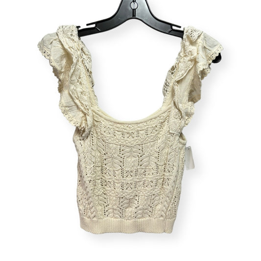 Top Sleeveless By Anthropologie In Cream, Size: M