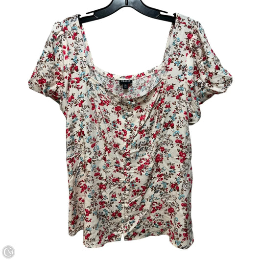 Top Short Sleeve By Torrid In Floral Print, Size: M