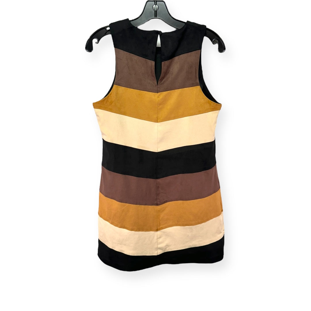 Mod Mini Dress By Show Me Your Mumu In Faux Suede Chevron, Size: S