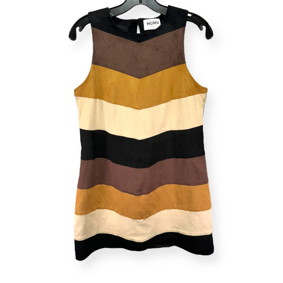 Mod Mini Dress By Show Me Your Mumu In Faux Suede Chevron, Size: S