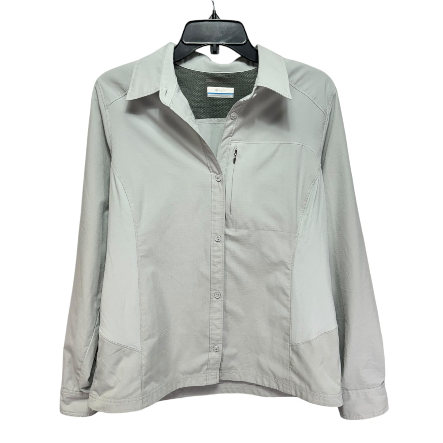 Top Long Sleeve By Columbia In Grey, Size: L