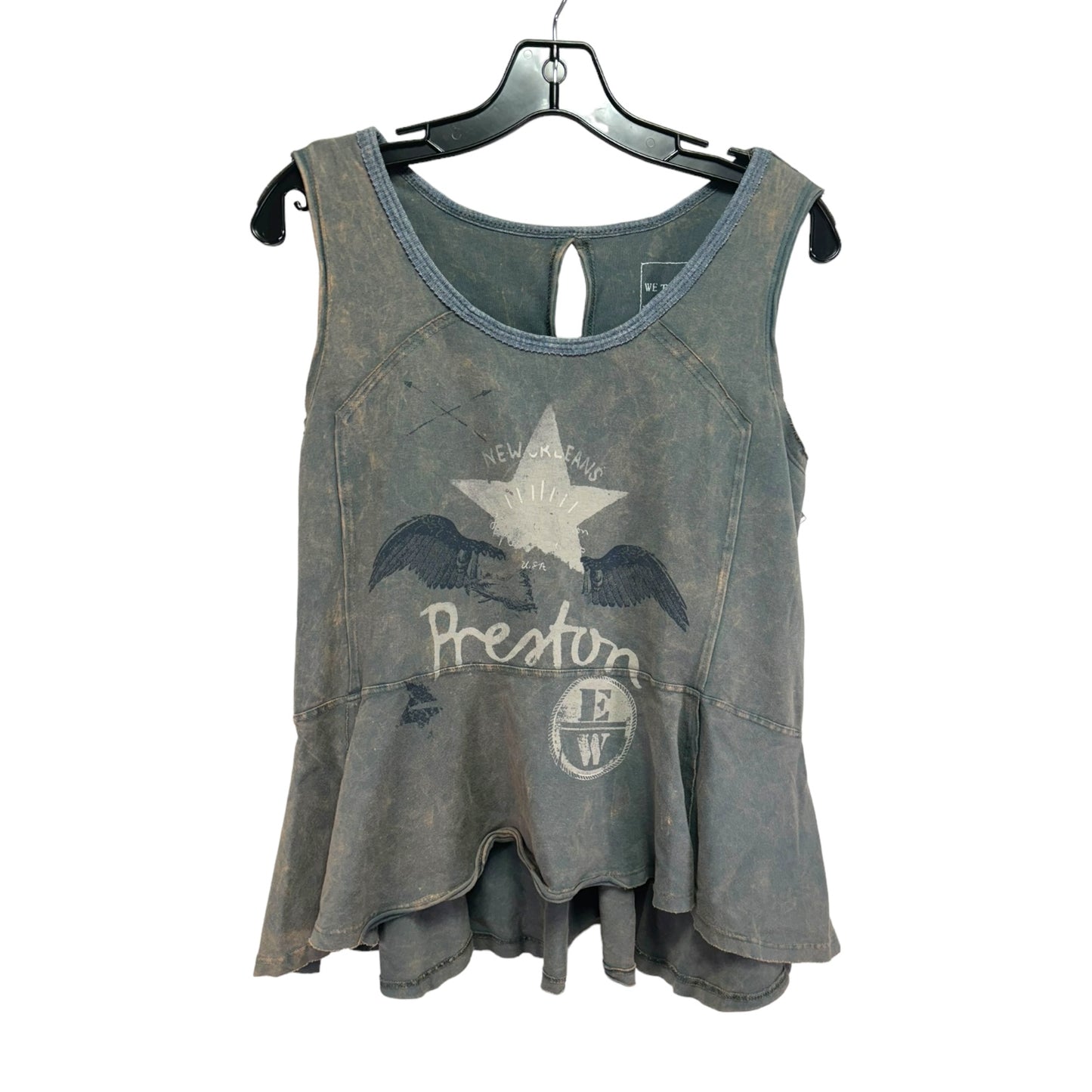 Preston New Orleans Sleeveless Peplum Top By We The Free In Grey, Size: S