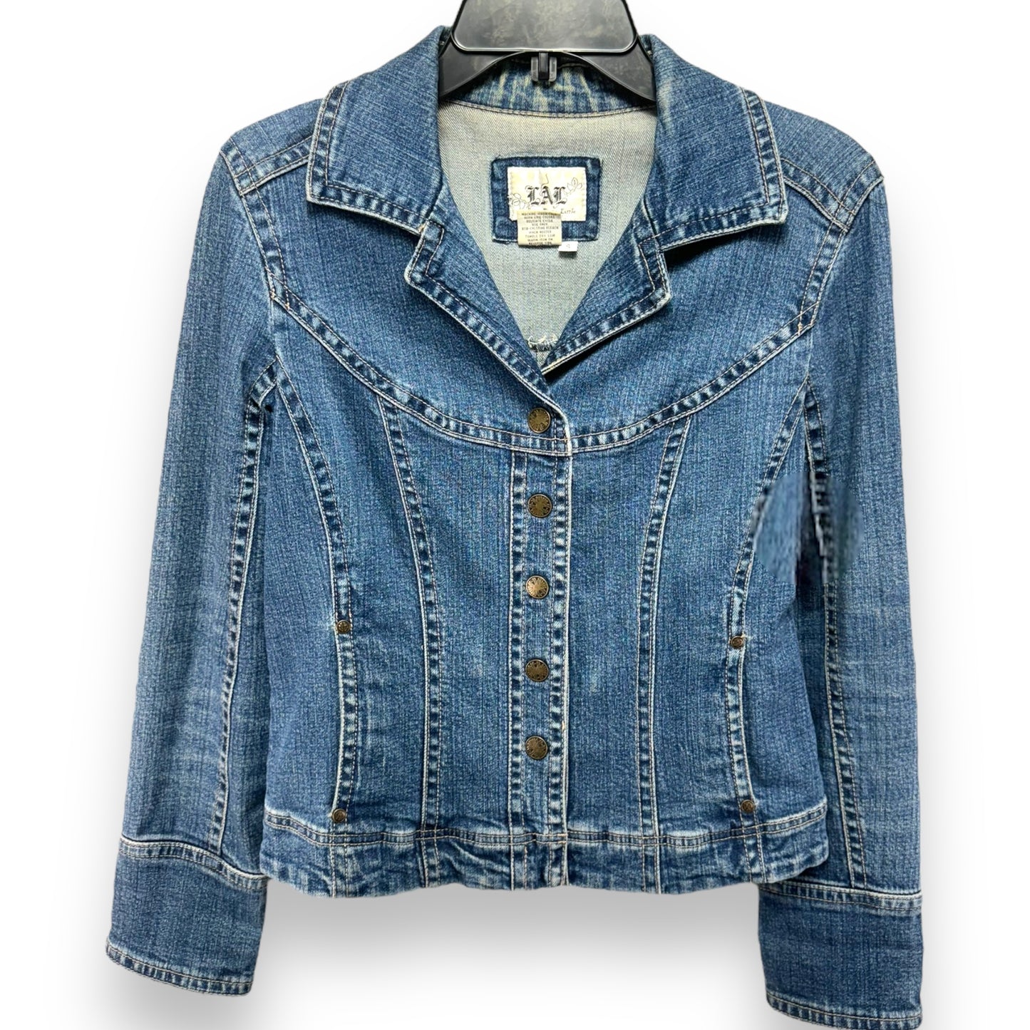 Jacket Denim By Live A Little In Blue Denim, Size: S