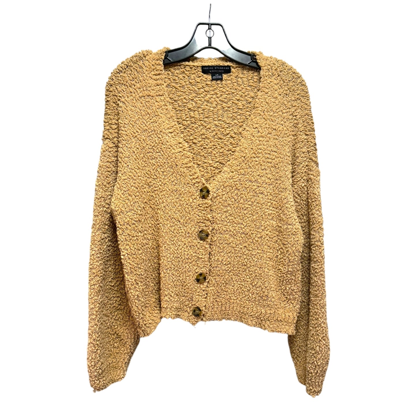 Sweater Cardigan By Social Standard By Sanctuary In Tan, Size: L